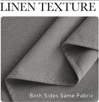 NICETOWN Grey Faux Linen Full Shade Panels - Image 3