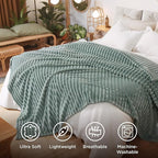 Bedsure Soft Cal Size Blanket for Bed Sage Green 102"x96" | Birthday Gifts for - Image 5