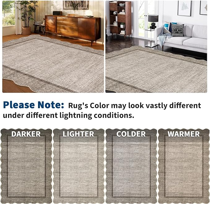 GarveeHome Scalloped Washable 2x10 Kitchen Runner Rug Non Slip - Image 9