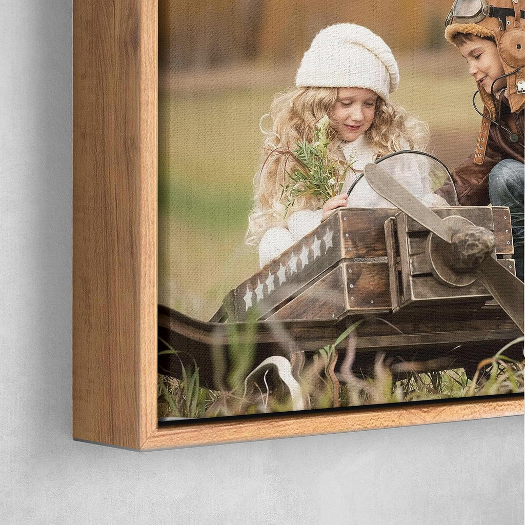 Personalized Custom Canvas Prints: Photo On Canvas (Light Brown, 24X32) Transform Your Photos into Stunning Framed Wall Art Digitally Printed Photo To Canvas Ideal for Home Decor, Gifts Keepsakes.
