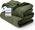 Bedsure GentleSoft Fleece Blanket Twin Size Olive Green by Unknown