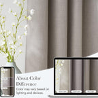 NICETOWN Faux Linen Angora Blackout Curtains 84 inches Long - Image 5