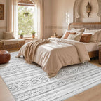 cotiled Boho 9x12 Area Rug for Living Room: Large Moroccan Washable Rug | Solve - Image 6