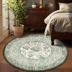 GarveeHome Sage Green Botanical Grove 6ft Round Rug, Small Circle Vintage - Image 2