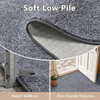 2x10 Grey Blue/White Runner Rug Washable Non-Slip - Image 5
