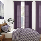 Plum Linen Curtains 108 Inches Long - Image 7