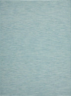 Nourison Positano Indoor-Outdoor Aqua 9' x 12' Area Rug, Easy Cleaning, Non Shedding, Bed Room, Living Room, Dining Room, Backyard, Deck, Patio (9x12)