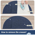 BEQHAUSE Dirt Trapper Door Mat 26" x 40" Half Circle Non Slip Rugs, Absorbent - Image 9