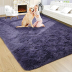 9x12 Extra Large Taro Purple Fluffy Area Rug Non-Slip - Image 8