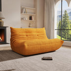 Bean Bag Chair, Oversized Loveseat Fireside Chair for Adults, 2 Seater with Memory Foam Filled, Lazy Sofa Lounge Floor Sofa for Living Room, Bedroom, Office, No Assembly Required. (Yellow)