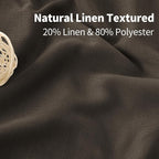 YoungsTex Extra Long Brown Linen Curtains 95 Inch Length - Image 4