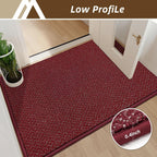 COSY HOMEER-Door-Mat 32"x48" Non Slip Absorbent Entryway Rugs Dirt Trapper Doormats Washable Entrance Mats Low Pile Welcome Floor Mat for Front Back Door and Entry Mats,Red