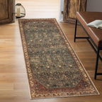 Keen Home Design 2x10 Rug - Machine Washable Runner with Non-Slip Backing, Ideal for Hallway, Entryway, Kitchen, Laundry Room - Vintage, Easy Clean, Durable, Low Pile Rug - (2'6" x 10')