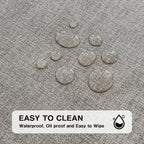 Chrysameld Vinyl Placemats Set of 8 - Faux Leather 100% Waterproof Oil-Proof Wipeable PU Place Mats, Heat Resistant Anti Slip Reversible Table Mats for Indoor & Outdoor Use,(17×12Inch, Light Grey)