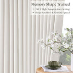 Ivory 94 Inch Long Blackout Curtains Thick Linen Pinch Pleated | Light Blocking - Image 3