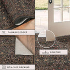 Vintage 8ft Long Runners for Hallways, Washable Dark Brown 3x8 Kitchen Runner - Image 4