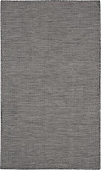 Nourison Positano Indoor/Outdoor Charcoal 3' x 5' Area Rug, Easy Cleaning, Non Shedding, Bed Room, Living Room, Dining Room, Backyard, Deck, Patio (3x5)