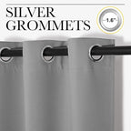 NICETOWN Silver Grey Room Darkening Curtain Panels 102" Long - Image 3