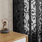 Furman Black Sheer Curtains 84 inches Long - Image 3
