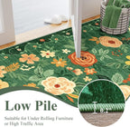DUKINO 2x6 Runner Rug for Hallway Washable Kitchen Rugs Non Slip Dark Green | - Image 8