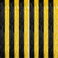 2 Pack Graduation Backdrop, 3.28 FT x 7.05 FT Black and Gold Foil Fringe Curtains, Metallic Foil Curtain Graduation Backdrop, Grad Party Supplies Black and Gold Party Decorations Class of 2025