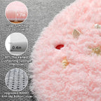 Light Pink Round Area Rugs 5ft for Bedroom Living Room, Fluffy Circle Rug for - Image 2