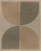 Lahome Modern Rainbow 8x10 Rug, Natural Brown Easy Jute Indoor Outdoor Rug | - Image 7