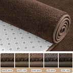 2x10 Runner Rug for Hallway, Long Runner Rugs Non Slip, Coffee | Soft Washable - Image 4