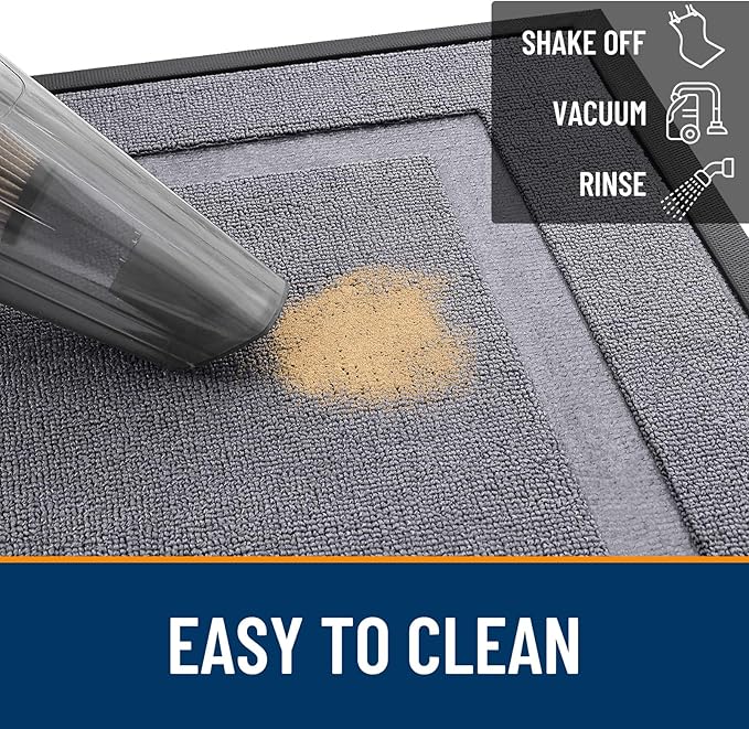 OLANLY Front Door Mat Outside 33x21, All-Season Heavy-Duty Rubber Doormat | - Image 5