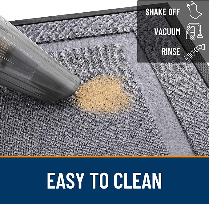 OLANLY Front Door Mat Outside 47x17, All-Season Heavy-Duty Rubber Doormat | - Image 5