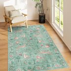 DUKINO 4x6 Area Rug, Non Slip Animal Washable Rug by DUKINO