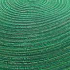AHHFSMEI Round Braided Placemats Set of 6 Round Table Mats for Dining Tables Natural Woven Heat Resistant Place mats 15 Inch (Christmas Green, 6)