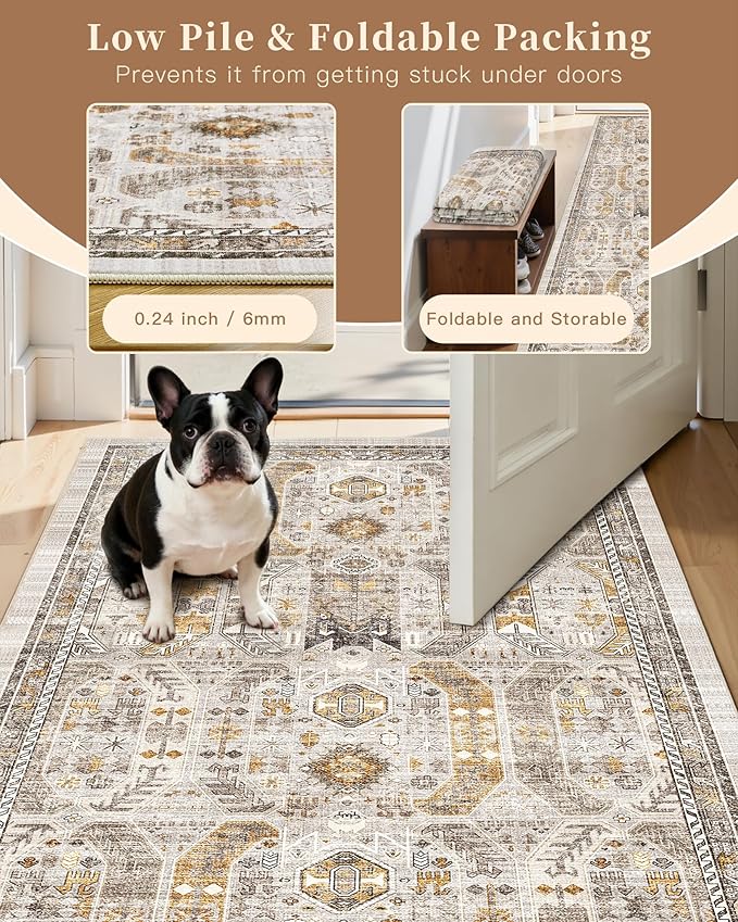 Madane Hallway Runner Rug 3x12 Washable Kitchen Runners 12ft, Soft Low-Pile - Image 6