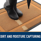 OLANLY Front Door Mat Outside 47x23, All-Season Heavy-Duty Rubber Doormat | - Image 4