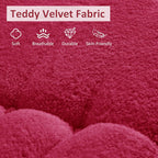 Bean Bag Chair, Oversized Loveseat Fireside Chair for Adults, 2 Seater with Memory Foam Filled, Lazy Sofa Lounge Floor Sofa for Living Room, Bedroom, Office, No Assembly Required. (Burgundy)