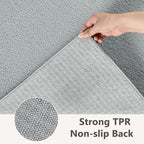2x10 Light Grey Solid Runner Rug Washable Non-Slip - Image 6