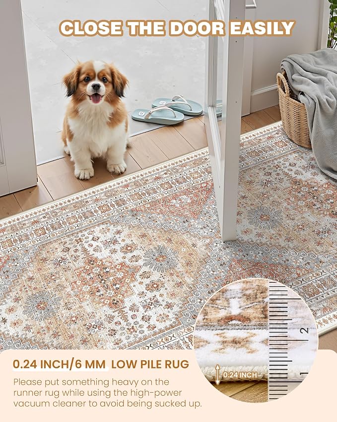 2x4 Washable Rug Runner for Bathroom, Entryway Rug, Hallway Runner for Bedroom - Image 6