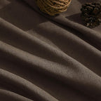 Chocolate Linen Blend Light Filtering Back Tab Curtains 102 Inches Long - Image 5