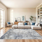 6x9 Washable Living Room Rug – Modern Neutral Abstract Large Indoor Area Rug by BYYVOORugsforYourHome