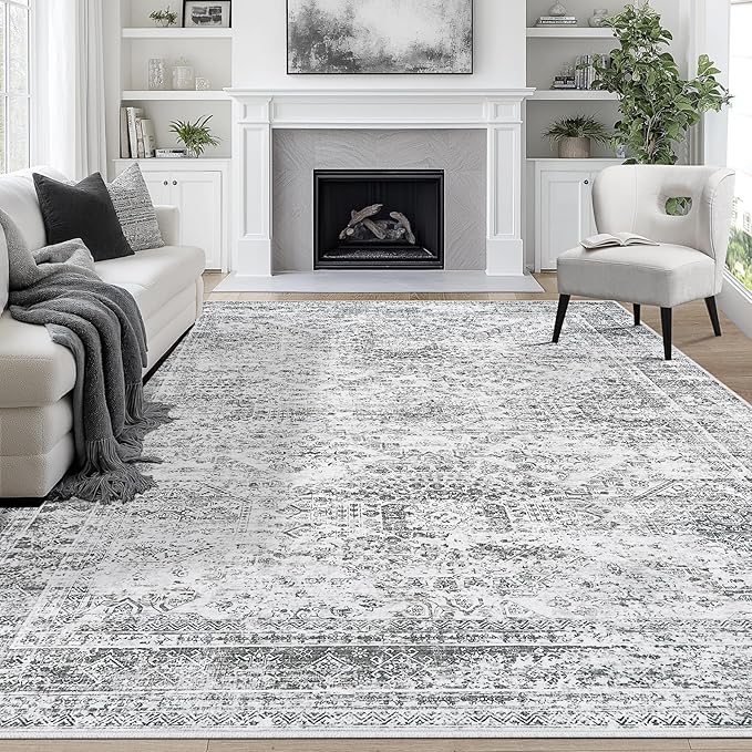 Aelenmu 8x10 Area Rugs for Living Room Washable Bedroom Dining Room Grey | by Aelenmu