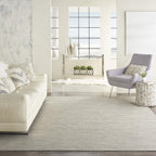 Nourison Positano Indoor/Outdoor Light Grey 6' x Round Area Rug, Easy Cleaning, Non Shedding, Bed Room, Living Room, Dining Room, Backyard, Deck, Patio (6 Round)