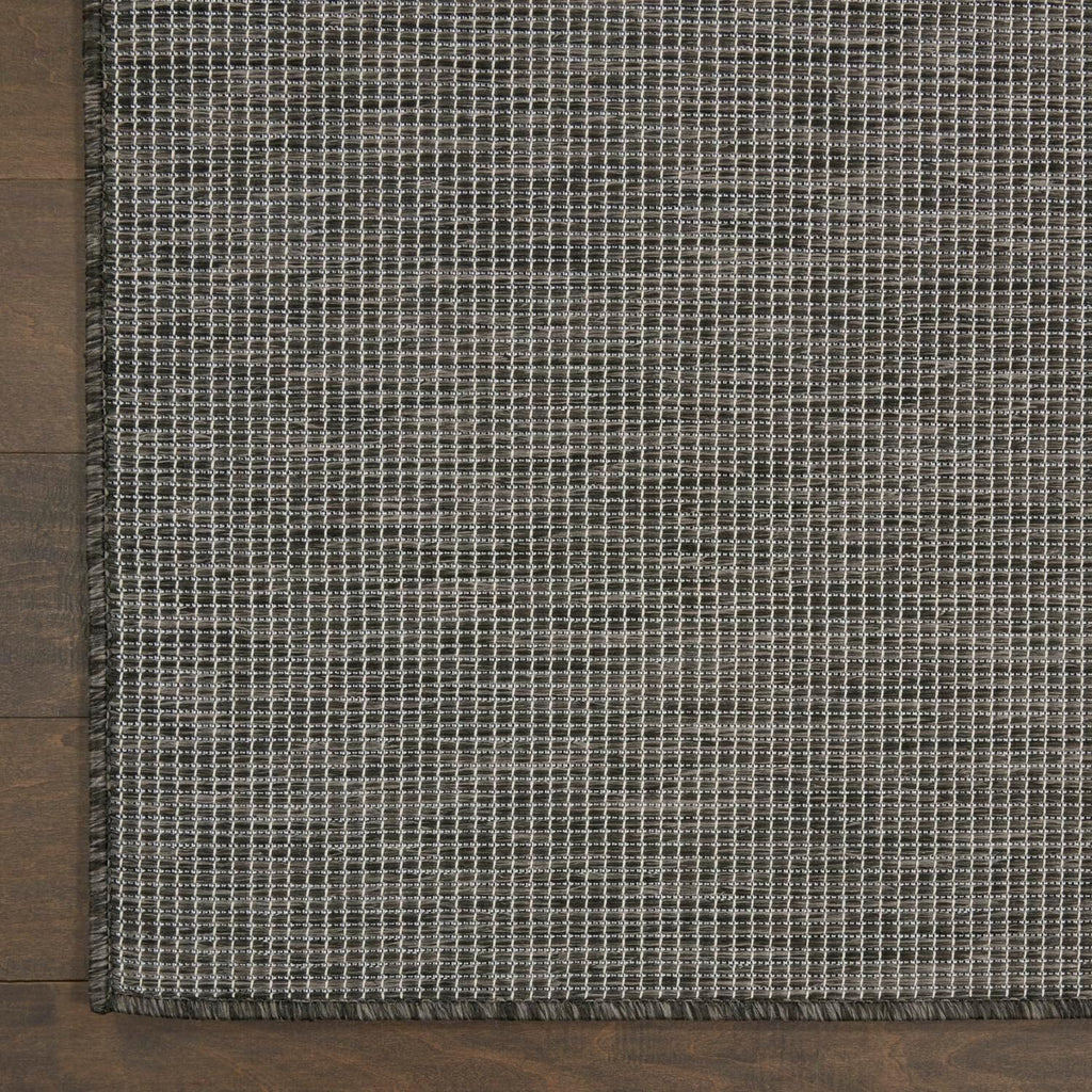 Nourison Positano Indoor-Outdoor Charcoal 9' x 12' Area Rug, Easy Cleaning, Non Shedding, Bed Room, Living Room, Dining Room, Backyard, Deck, Patio (9x12)