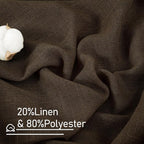 40 Inch Length Linen Curtains for Small Windows Over Silk 2 Panels | Semi Sheer - Image 2