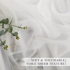 NICETOWN Sheer Curtains for Bedroom Windows, Grommet Casual Soft Voile Sheer - Image 3