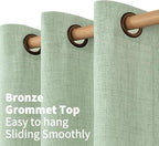 YoungsTex Sage Green Linen Curtains 80 Inches Long - Image 6