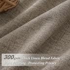 High Ceiling Dark Flax Extra Long 120 Inch Curtains 60 Inch Wide - Image 3