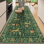 DUKINO 2.6x8 Rug for Hallway, Washable Kitchen Runner Rug Non Slip, Stain by DUKINO