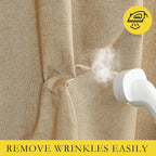 NICETOWN 100% Blackout Linen Curtains - Image 8