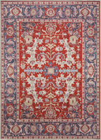 Keen Home Design 5x7 Rug - Machine Washable Area Rug with Non-Slip Backing, Ideal for Living Room, Dining Room, Bedroom - Vintage, Easy Clean, Durable, Low Pile Rug - (5' x 7')