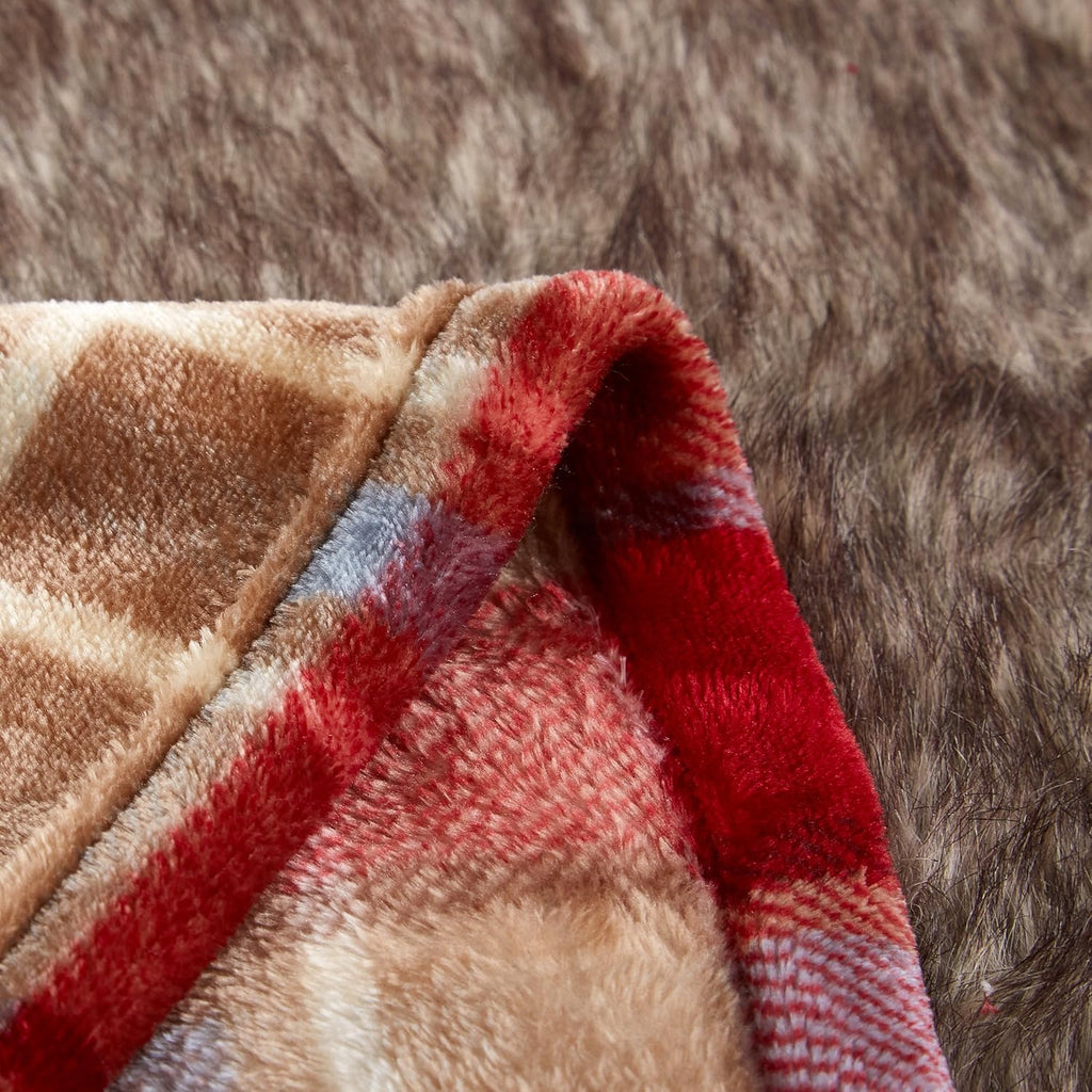 MERRYLIFE Throw Blanket Plaid| Ultra-Plush Soft Colorful Oversized | Decorative Couch Travel Blanket | King Size(90" 102", Love Urban)